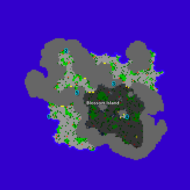 Blossom Island Map - Hugo Blossom Island Map