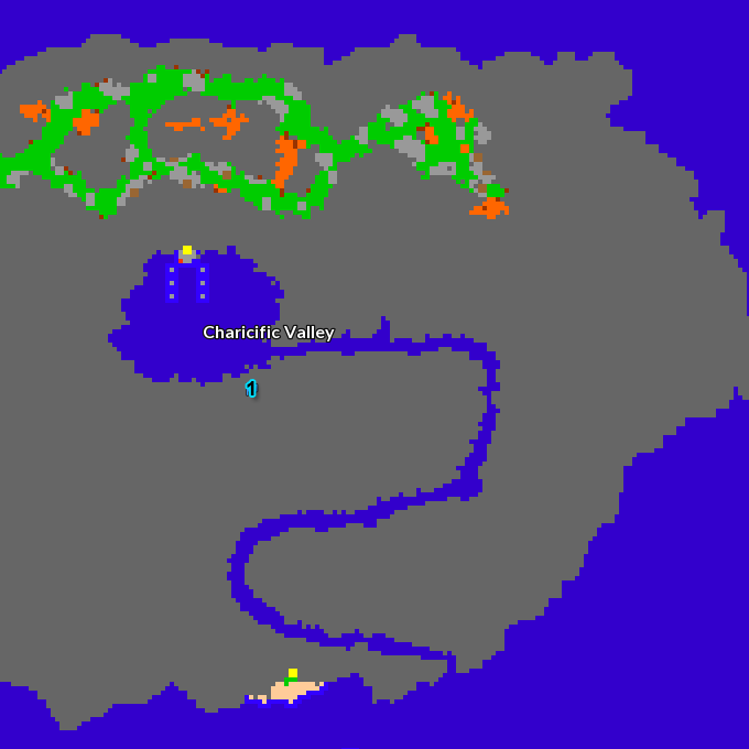 Charicific Valley Map - Prince Adam Charicific Valley Map