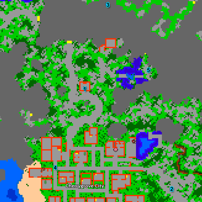 Cherrygrove Map - Morris Cherrygrove Map