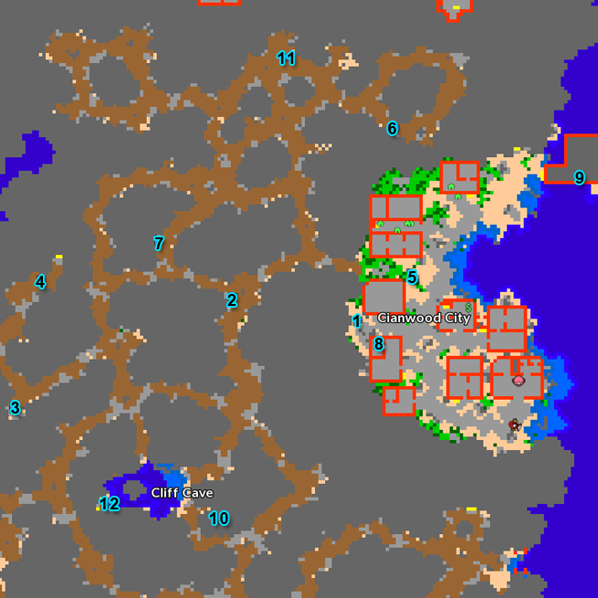 Cianwood Map - Reginaldo Cianwood Map