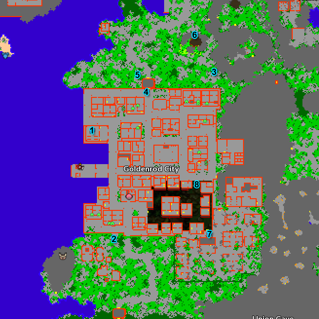 Goldenrod Map - Tin Goldenrod Map